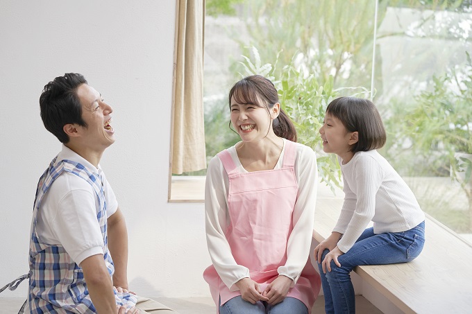 介護士と子ども