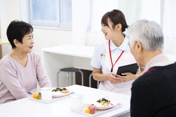障害者支援施設の会話