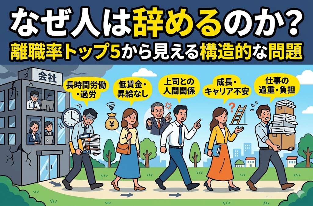なぜ人は辞めるのか？離職率トップ5から見える構造的な問題